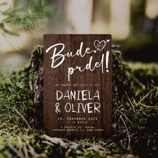 NOVINKA ❤️ Nové grafické motivy našich ořechových oznámení. #mywoodstyle #svatebnioznameni #wedding #svatba #svatba2026...